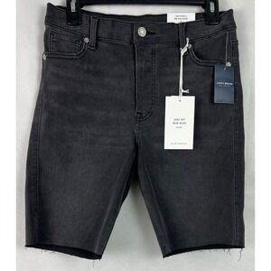 Lucky Brand Womens Shorts Uni Fit No. 3 W27-29 Mid Rise Stretch Denim Black D12